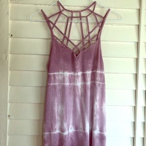 Super Soft and Strappy Purple Tye Dyed Tank